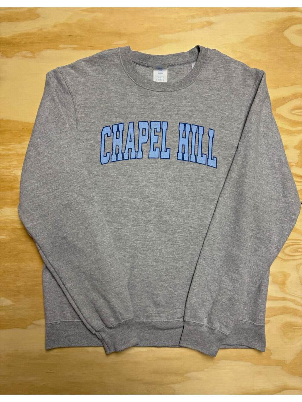 Port & Company Men’s Gray Crewneck Pullover Sweatshirt M Long Sleeve Chapel Hill